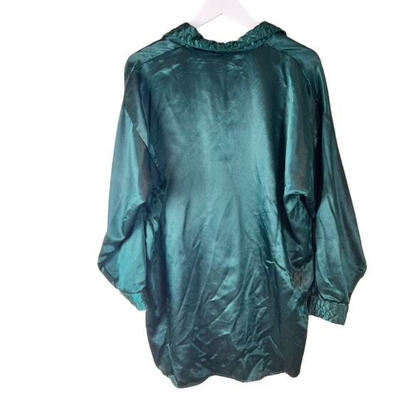 Vintage Victoria’s Secret Green Nightgown Button Down Shirt Dress‎ M/L - Picture 7 of 8